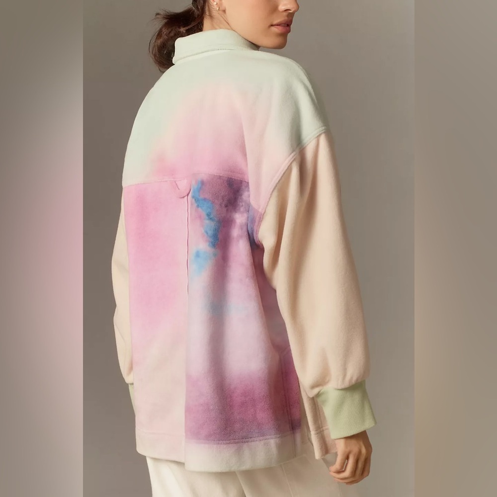 NWT! Anthro Pilcro Cotton Microfleece Button-Front Jacket - Medium Petite - Picture 3 of 8